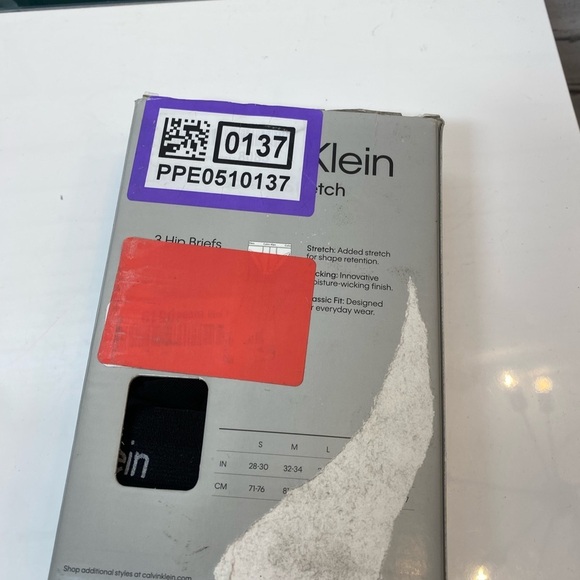 Calvin Klein Mens Cotton Stretch Black Briefs 3 Pack Size XL Underwear Open Box - Picture 5 of 5